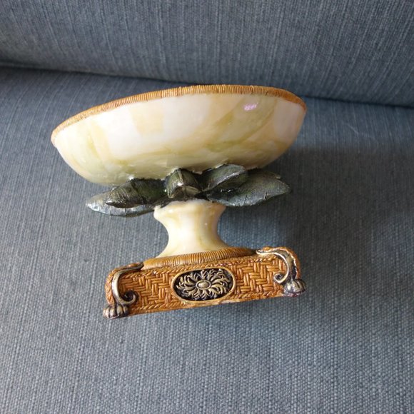 Vintage Pedestal Bowl Decorative Center Piece - Picture 8 of 12